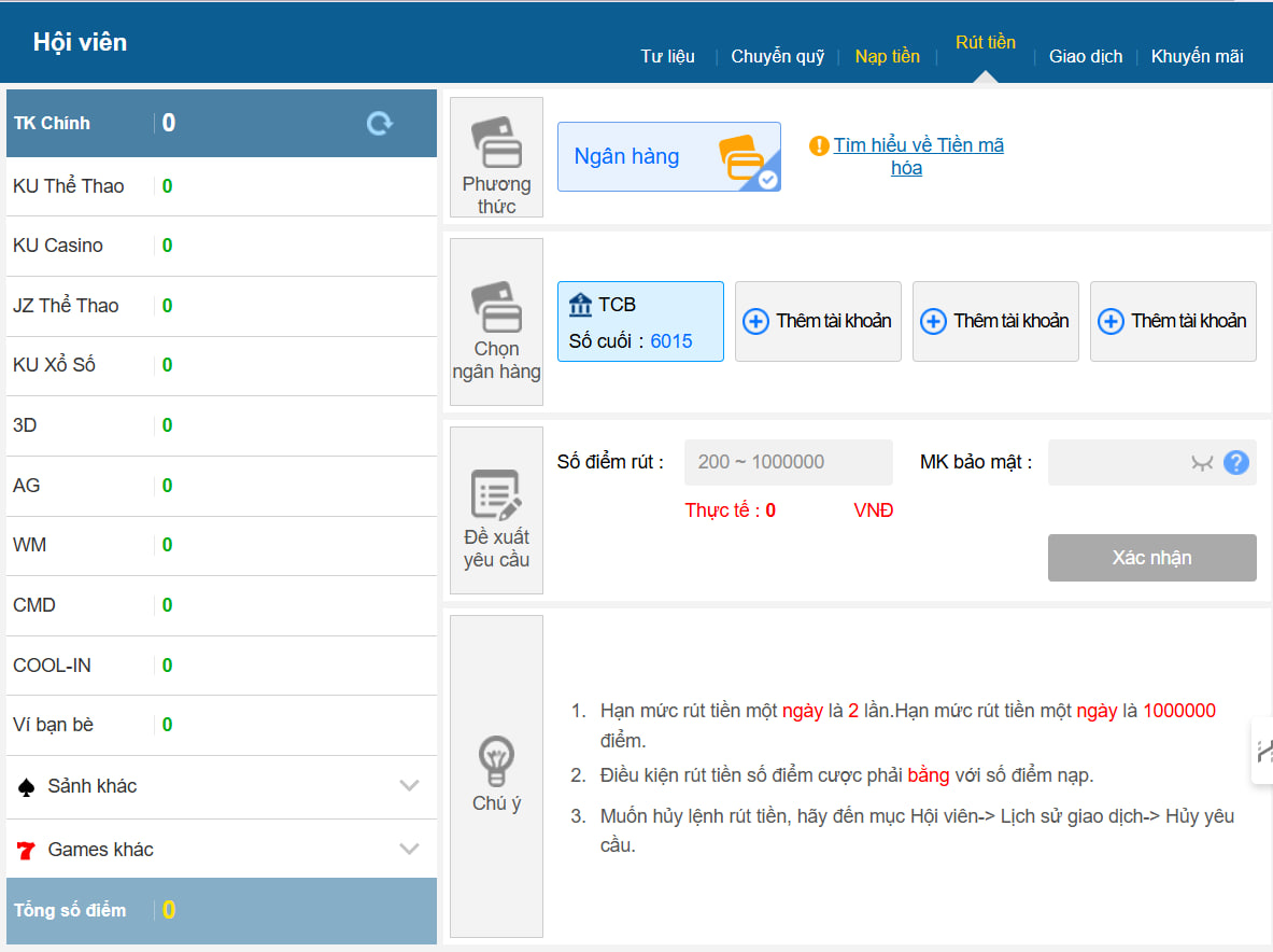 Kubet Codearch - Link Chính Thức KUBET.COM T10/2026 +88K 41 Hiện tại KUBET đang hỗ trợ 2 phương pháp rút tiền chính là qua NGÂN HÀNG và Tiền Mã Hóa (USDT, BNB, BITCOIN)